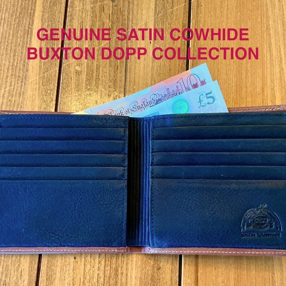 DOPP COLLECTION by BUXTON MEN’S WALLET / GENUINE SATIN LEATHER NEW, NEVER USED - Picture 1 of 11